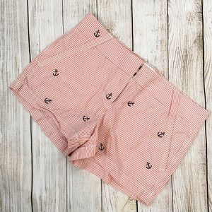 J. Crew City Fit Shorts - Pinstripe Anchor